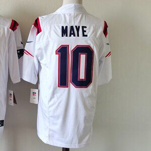 Mens Youth Drake Maye White Jersey Stitched